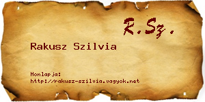 Rakusz Szilvia névjegykártya