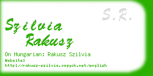 szilvia rakusz business card